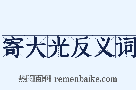 寄大光反义词是什么意思的图片